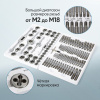 Набор метчиков и плашек Car-Tool CT-W0110 (110 предметов, М2-М18, метрическая резьба)