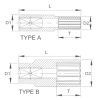 Licota F4008L Головка торцевая глубокая 12гр. 1/2" 8 мм