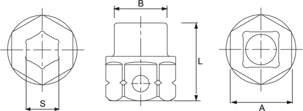 Головка торцевая ударная мини JTC-442822 (1/2", 22 мм, L=28 мм)