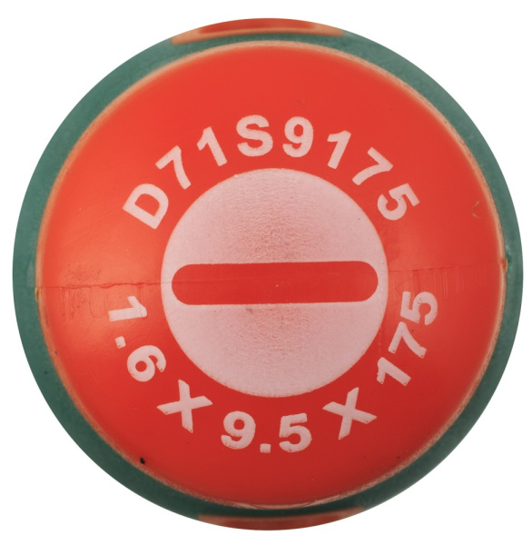 Отвертка стержневая шлицевая D71S9175, ANTI-SLIP GRIP, SL9.5х175