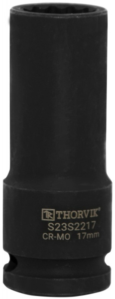 Головка торцевая ударная глубокая 12-гранная Thorvik S23S2219 (1/2"DR, 19 мм)