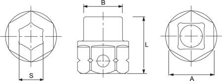 Головка торцевая ударная мини JTC-442814 (1/2", 14 мм, L=28 мм)