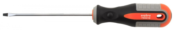 750310 Отвертка стержневая шлицевая ROUND GRIP, SL3x100 мм
