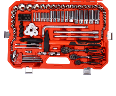 Набор инструментов 1/4" & 3/8 & 1/2" 6-гранный (в кейсе) 166 предметов JTC-H166C