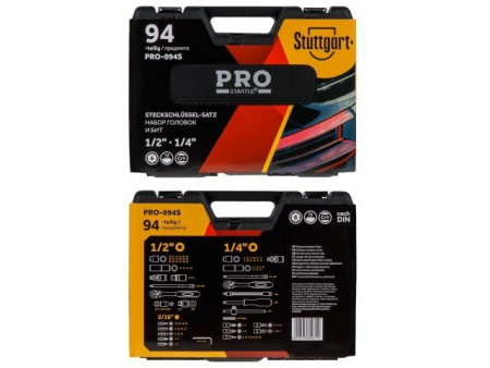 Набор головок и бит 94пр. 1/4",1/2" PRO STARTUL STUTTGART (PRO-094S)