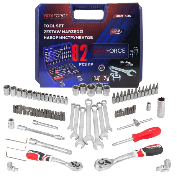 Набор инструментов 82 пр. 1/4''3/8''(6гр.)(4-22мм)