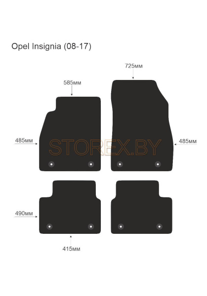 Opel Insignia (08-17) (крепеж 8шт) copy