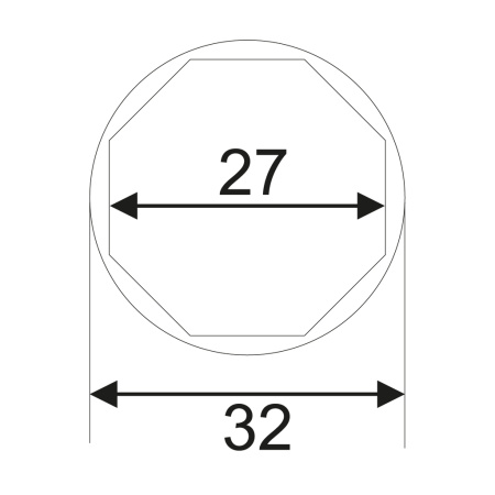 Головка для датчика КПП 8-ми гранная JTC-5242 (1/2"х27 мм)