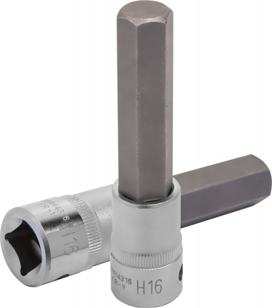S09H4316 Насадка торцевая 1/2"DR с вставкой-битой шестигранной, H16, 100 мм