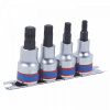 Набор торцевых насадок 1/2" SPLINE, М6-М12, L = 80 мм, 4 предмета KING TONY 4126PR