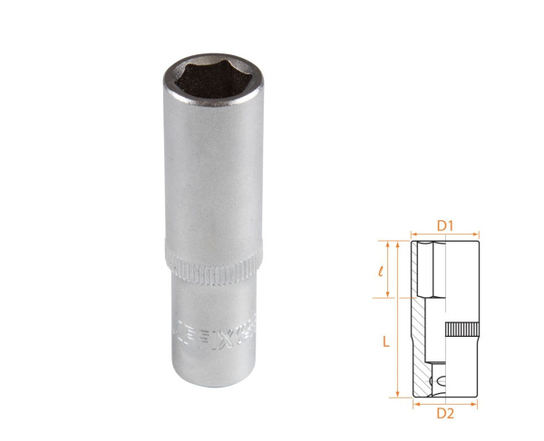 Головка торцевая глубокая шестигранная 3/8" 12 мм AFFIX AF00130012