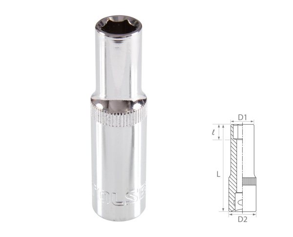 Головка торцевая глубокая шестигранная 3/8" 11 мм TOLSEN TT16361