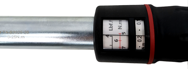 Ключ динамометрический со шкалой в окошке, 10-25Nm, 3/8", TA-B3025-38