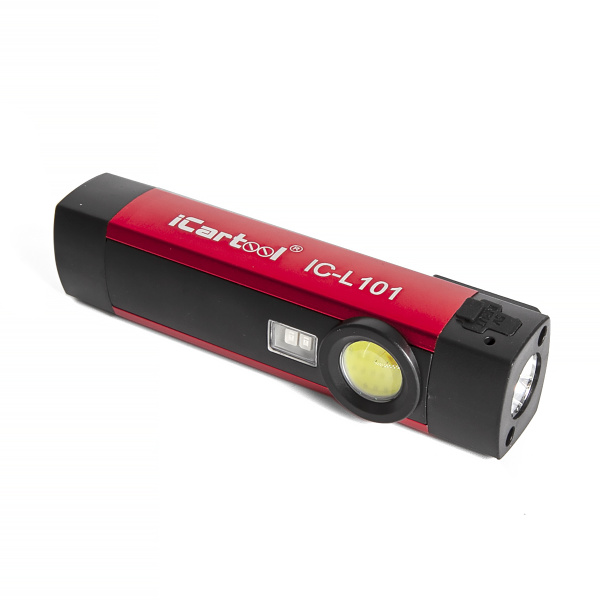 Фонарь светодиодный аккумуляторный с УФ-подсветкой iCartool IC-L101