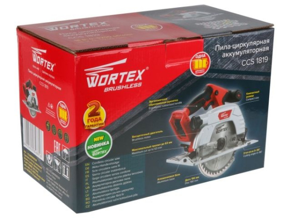 Аккум. циркулярная пила WORTEX CCS 1819 в кор. ALL1 XLT SOLO