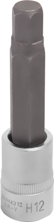 S09H4312 Насадка торцевая 1/2"DR с вставкой-битой шестигранной, H12, 100 мм