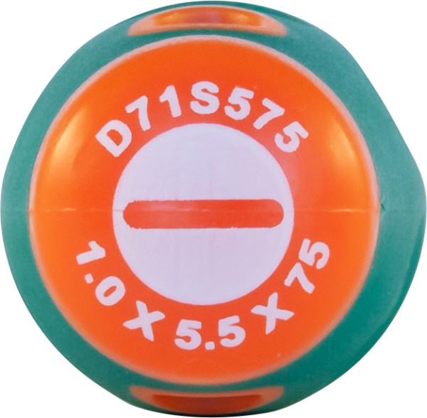 D71S575 Отвертка стержневая шлицевая ANTI-SLIP GRIP, SL5.5х75 мм