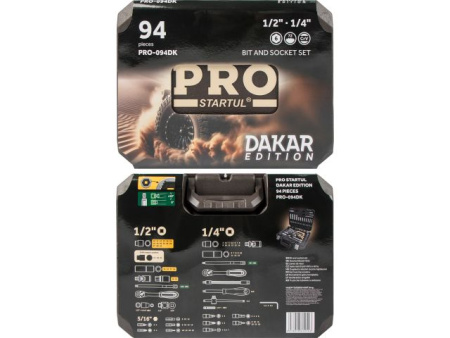 Набор головок и бит 94пр. 1/4",1/2" PRO STARTUL DAKAR (PRO-094DK)