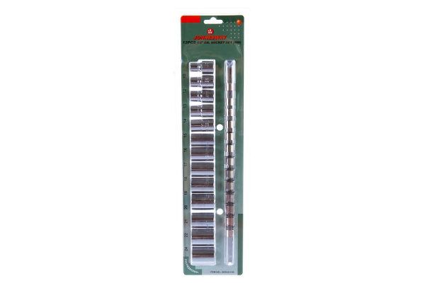 S05H4113S Набор головок торцевых 12-гранных MAXI-DRIVE 1/2"DR на держателе, 10-24 мм, 13 предметов