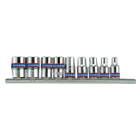 Набор торцевых головок 1/4", шестигранные, 4-13 мм, 9 предметов KING TONY 2509MR