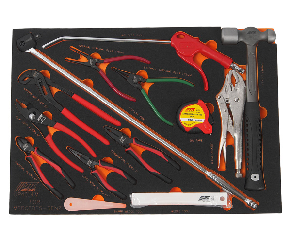 Набор инструментов слесарно-монтажный JTC-UP4014M (MERCEDES, 14 предметов в ложементе)