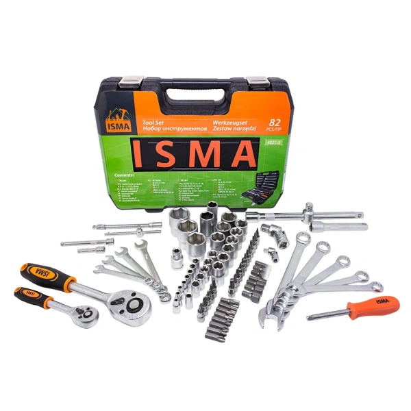 Набор инструментов 82пр.1/4''1/2''(6гр.)(4-32мм)