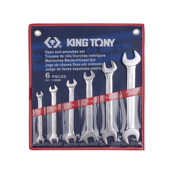 Набор рожковых ключей KING TONY 1106MR, 8-23 мм, 6 предметов