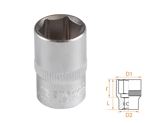 Головка торцевая стандартная шестигранная 3/8" 13 мм AFFIX AF00030013