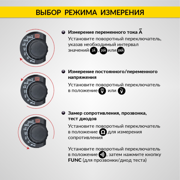 Токовые клещи переменного тока iCartool IC-M200A (200A)