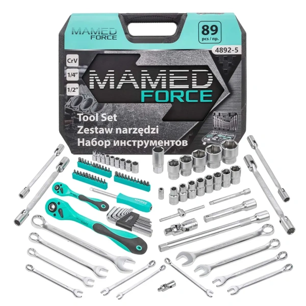 Набор инструментов PROFI 89пр. 1/4'',1/2''(6гр)(4-32мм)