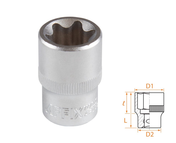 Головка торцевая TORX Е-стандарт 1/2" E22 AFFIX AF00043022