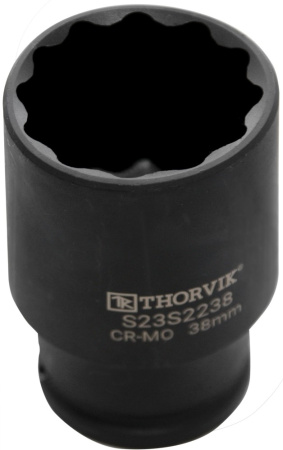 Головка торцевая ударная глубокая 12-гранная Thorvik S23S2222 (1/2"DR, 22 мм)