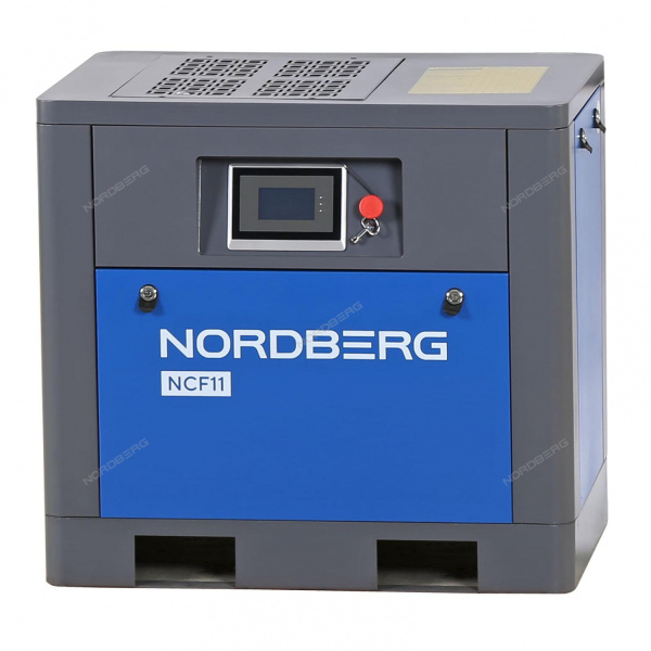 Компрессор винтовой NORDBERG NCF11 (7,5 кВт, 10 бар, 960 л/мин, c частотным преобразователем, без ресивера)