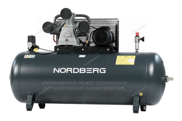 Компрессор поршневой с ременной передачей NORDBERG NCP500/1400-16 (380В, ресив. 500л, 1400л/мин