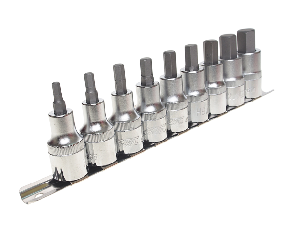 Набор бит-головок JTC-H409H (1/2", HEX, H4-H14, 9 предметов)