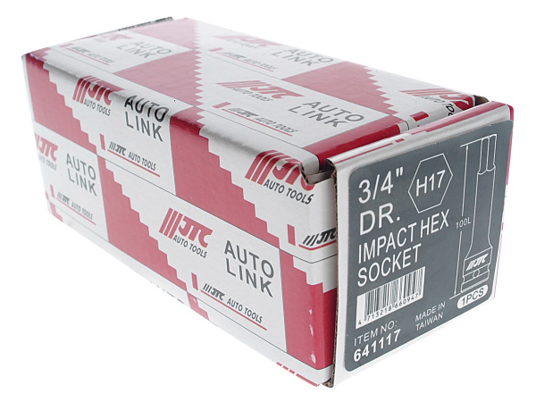 Бита-головка ударная JTC-641117 (3/4", HEX, Н17, L=100 мм)