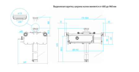 Домкрат пневмогидравлический ямный NORDBERG N5015T (канавный подъемник, 15 т)