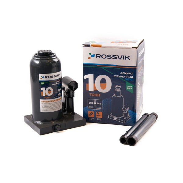 Домкрат бутылочный ROSSVIK PRO V010 (г/п 10 т)