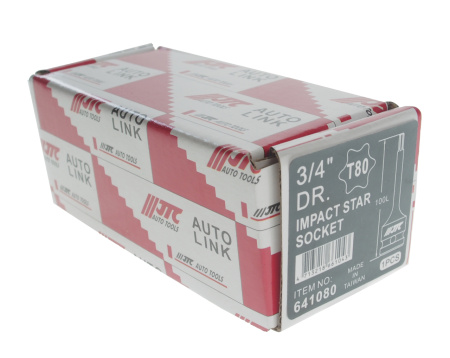Головка торцевая ударная JTC-641080 (3/4", TORX, T80)