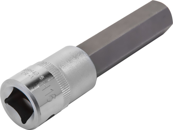 S09H4316 Насадка торцевая 1/2"DR с вставкой-битой шестигранной, H16, 100 мм