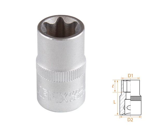 Головка торцевая TORX Е-стандарт 1/2" E18 AFFIX AF00043018